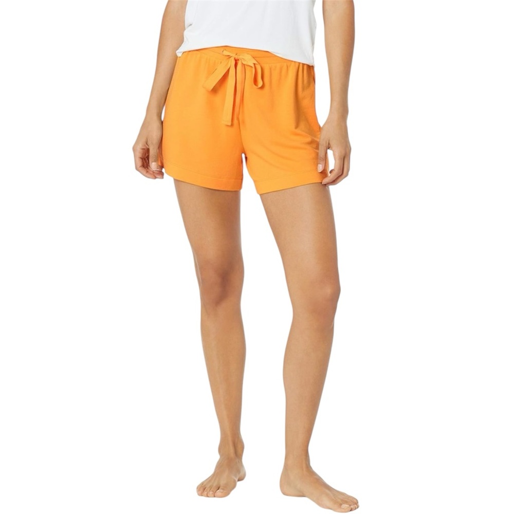Amazon Essentials Terry Lounge Shorts Women’s M Yellow Drawstring Casual Summer